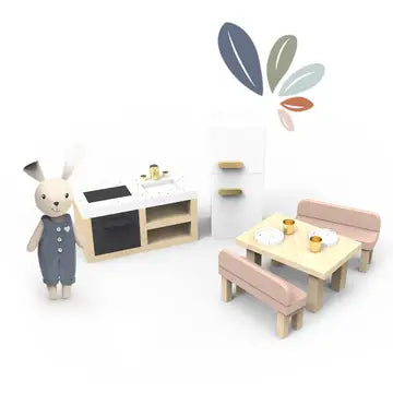 Doll House Kitchen + 1 Rabbit Character