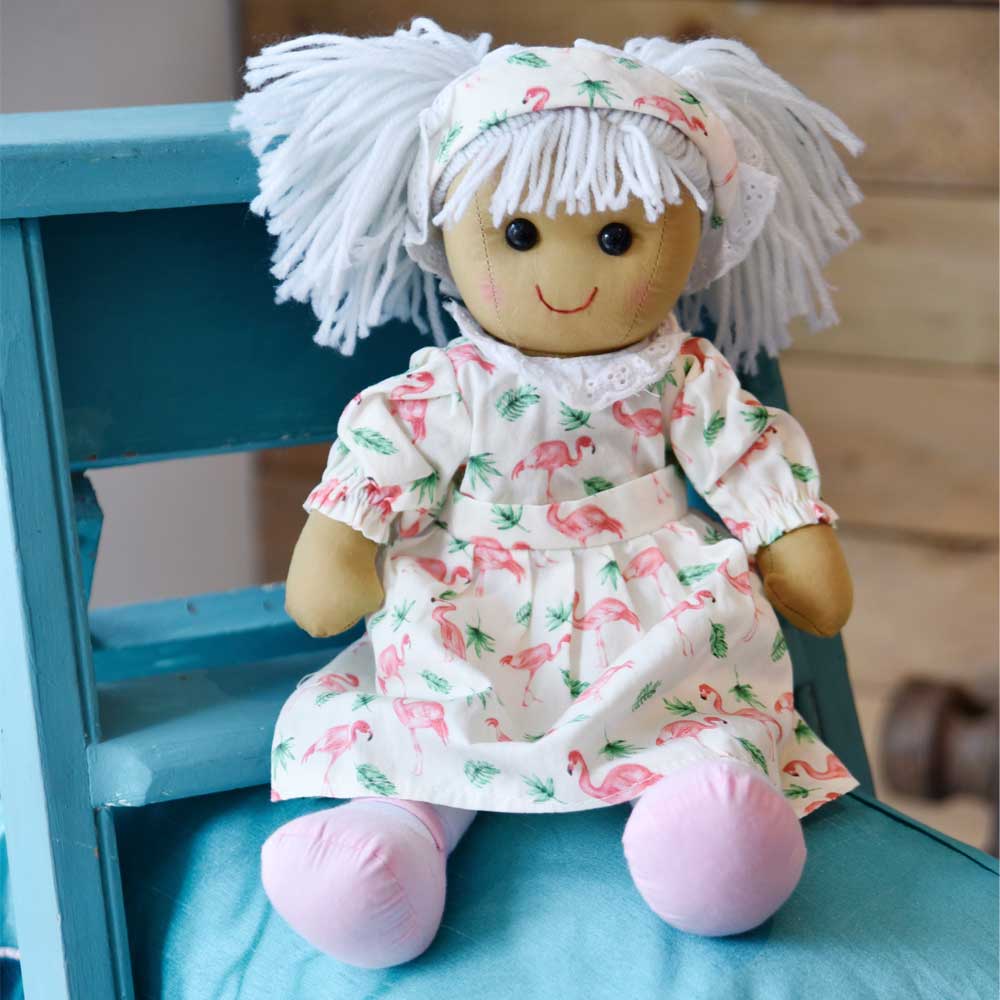 Flamingo Dress Rag Doll 40cm
