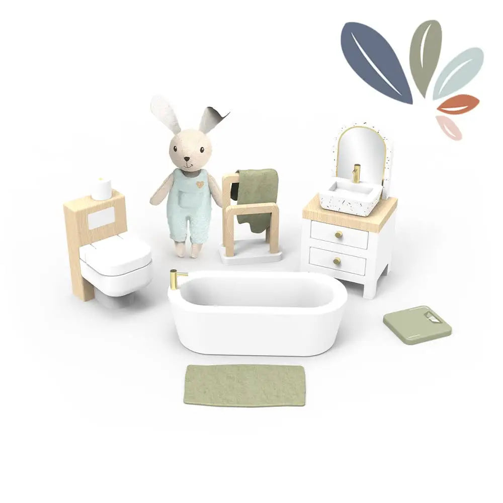 Doll House Bathroom + 1 Rabbit Character
