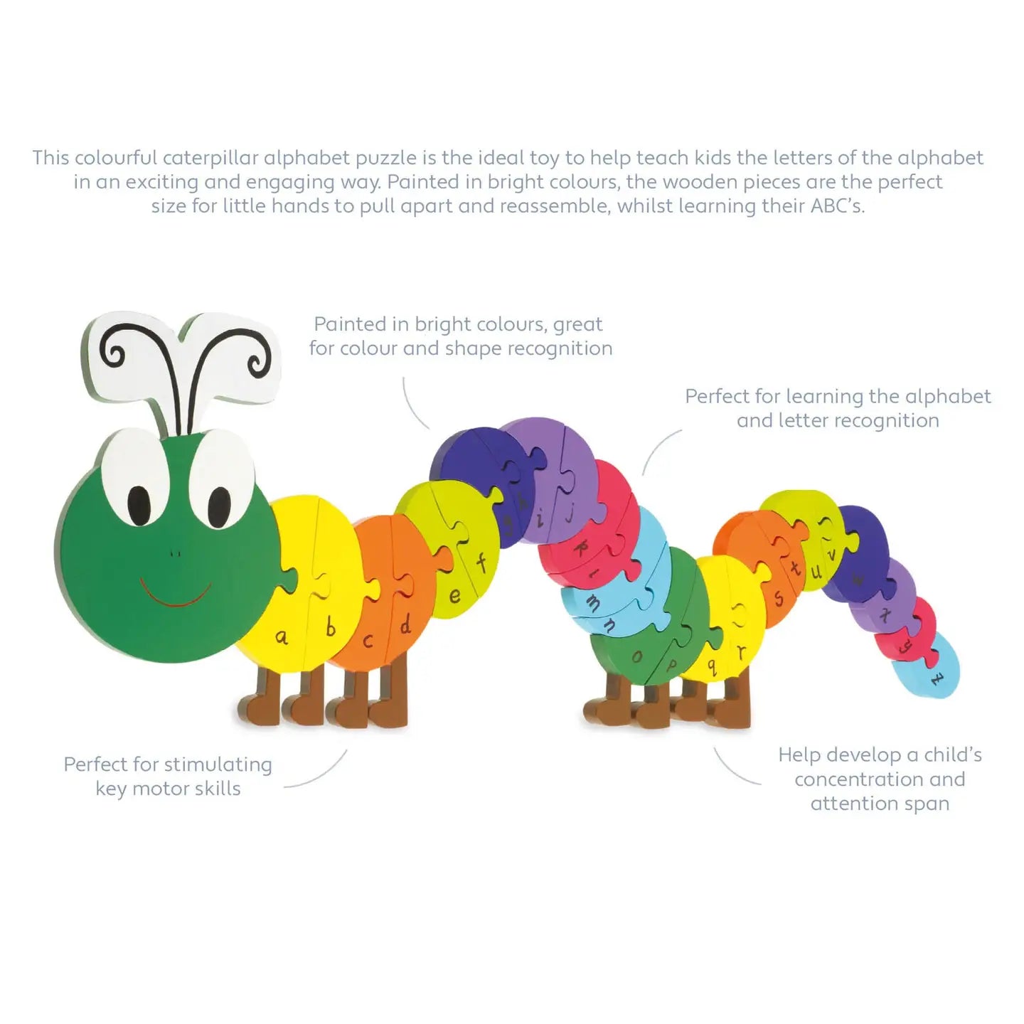 Caterpillar Alphabet Wooden Puzzle