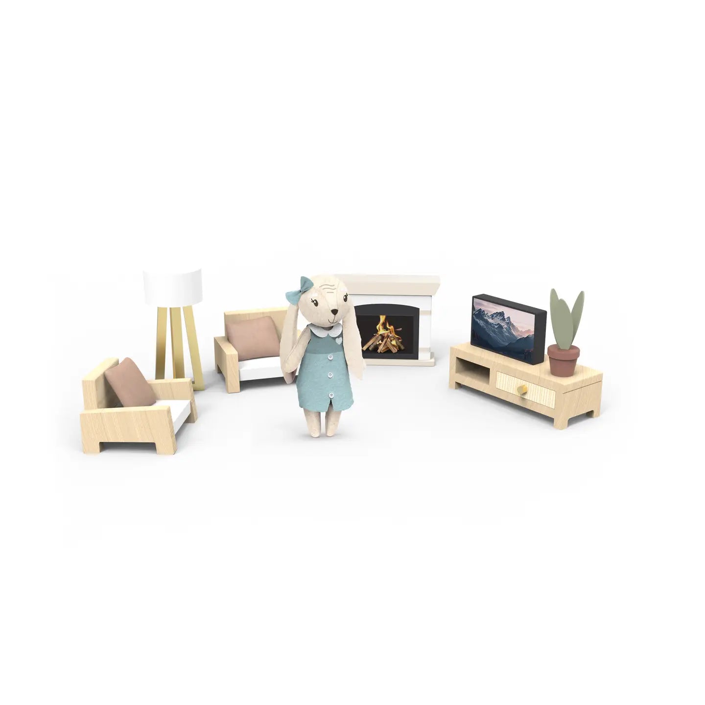 Doll House Living room + 1  Rabbit Character