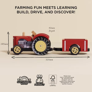 Red Tractor and trailer toy