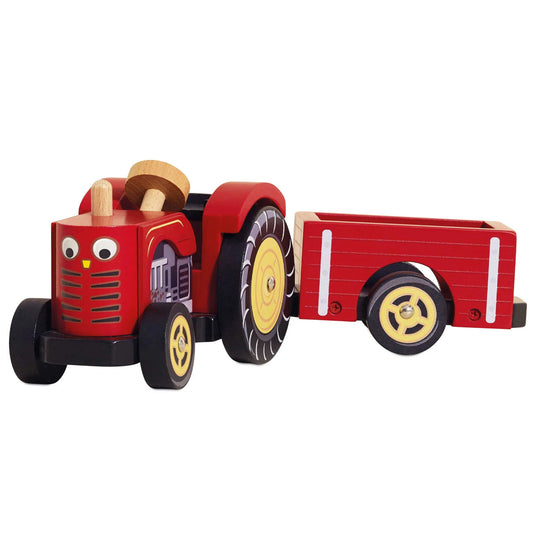 Red Tractor and trailer toy