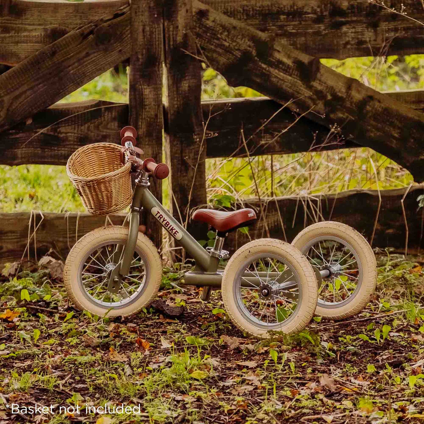 Trybike Steel Balance Trike – Matte Green